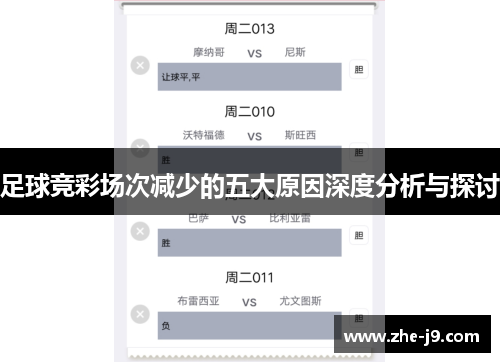 足球竞彩场次减少的五大原因深度分析与探讨