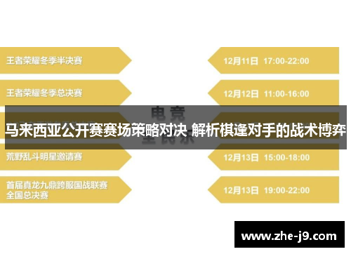 马来西亚公开赛赛场策略对决 解析棋逢对手的战术博弈